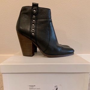 Coach women’s black studded booties size 8.5